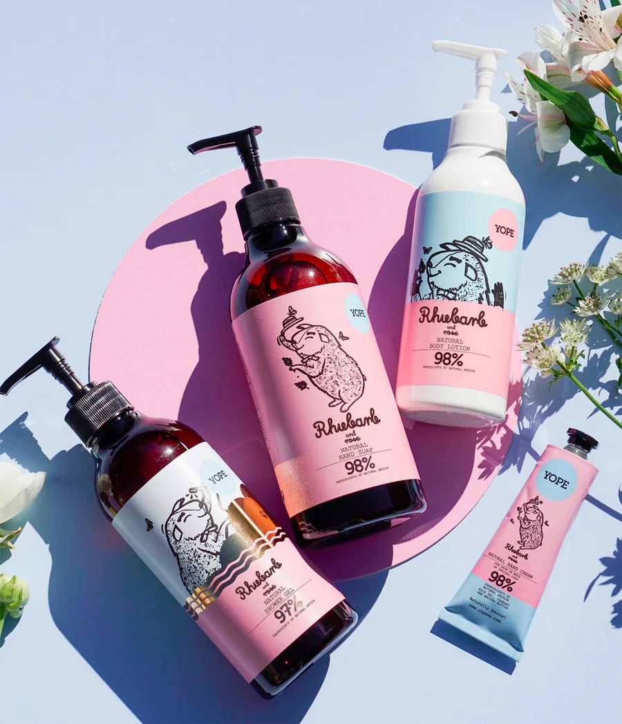 GEL DE DUCHA RUIBARDO Y ROSAS GEL DE DUCHA YOPE- GEL DE DUCHA NATURAL YOPE- GEL NATURAL-GEL DUCHA CUEPRO RUIBARDO Y ROSAS - YOPE