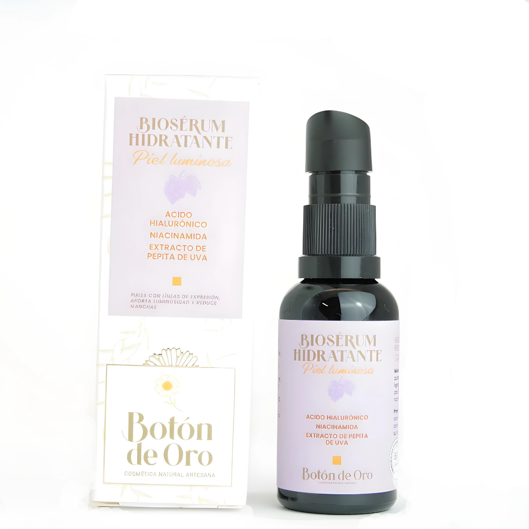 HIDRATANTE FACIAL LUMINOSIDAD-BIOSERUM FACIAL BOTON DE ORO- BIOSERUM FACIAL-BIOSERUM FACIAL DE HIALURONICO - BOTON DE ORO
